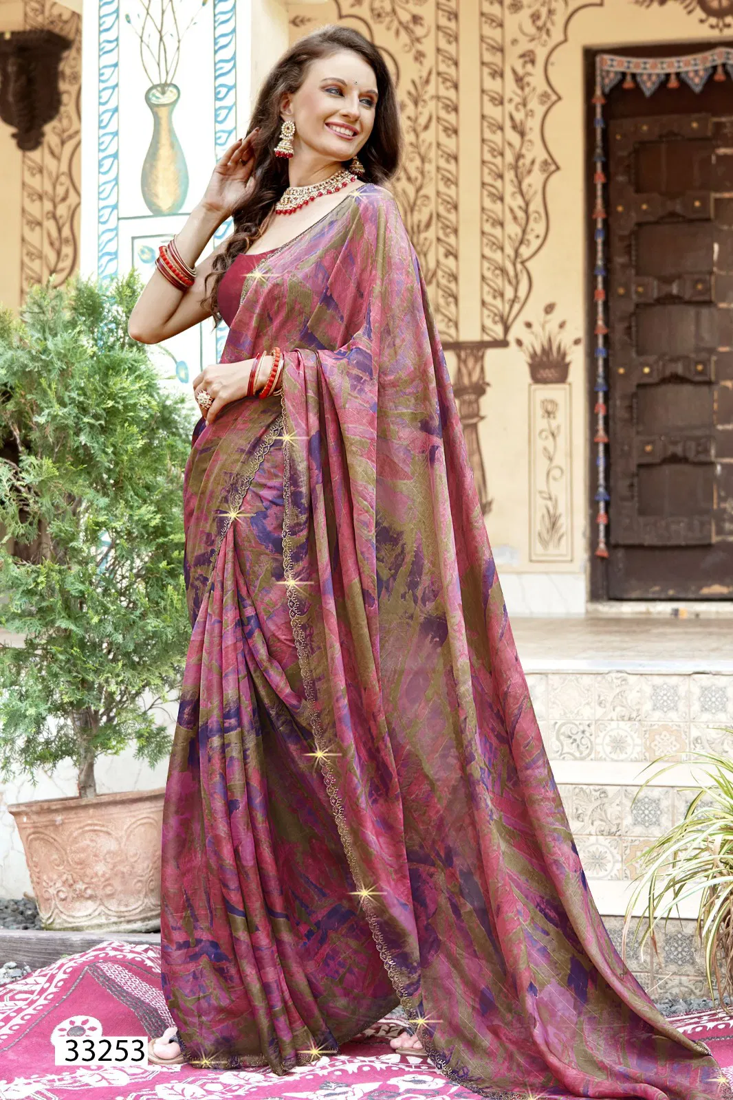 Karuna Vol 9 By Vallabhi Chiffon Printed Wholesale Saree Suppliers In Mumbai
